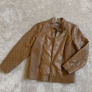 Brown pleather jacket
